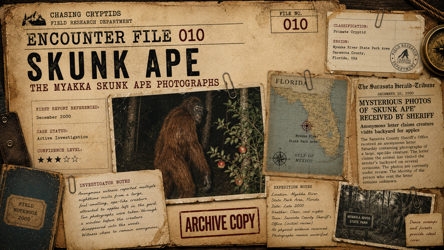 Encounter File 010: Skunk Ape – The Myakka Skunk Ape Photographs