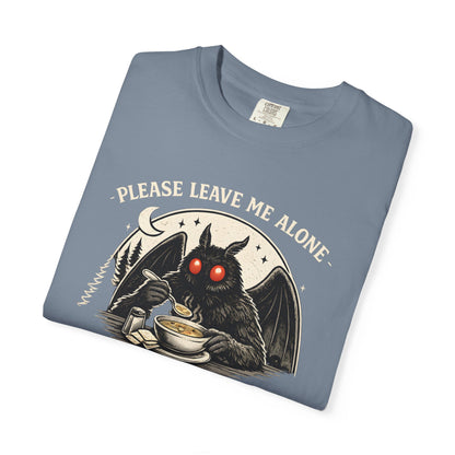 Please Leave Me Alone I Am Eating Soup Shirt Mothman Graphic Tee Comfort Colors 1717 Funny Cryptid Shirt Cozy Introvert Tee
