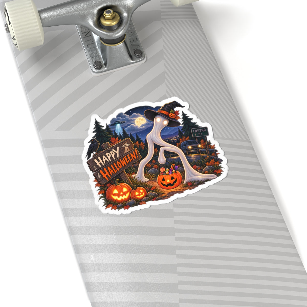 Cute Fresno Nightcrawler Halloween Sticker, Happy Halloween Cryptid Sticker, Spooky Cute Paranormal Gift