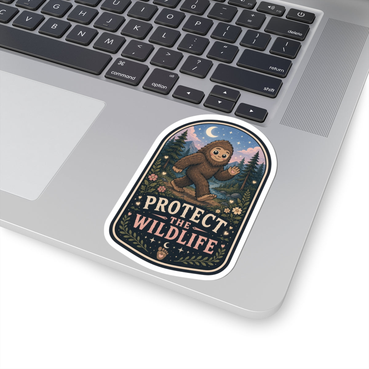 Protect the Wildlife Sticker | Sasquatch Woodland Conservation Kiss-Cut
