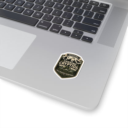Chasing Cryptids Sticker — Official Field Research Badge Kiss-Cut Sticker