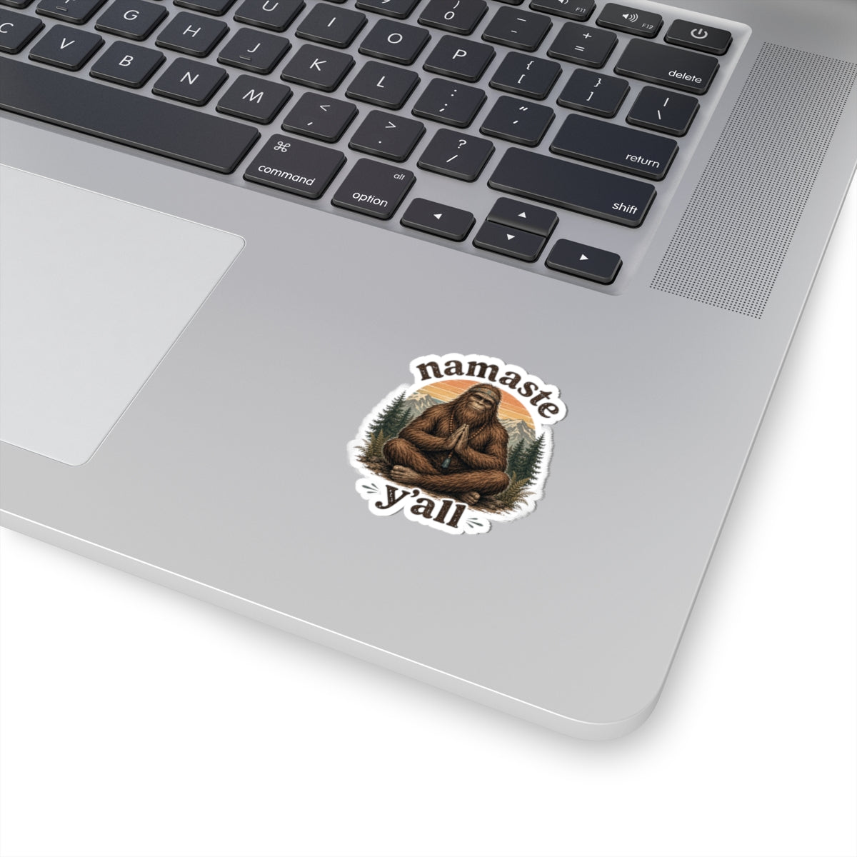 Namaste Y'all Bigfoot Sticker | Kiss-Cut Wilderness Sasquatch Decal
