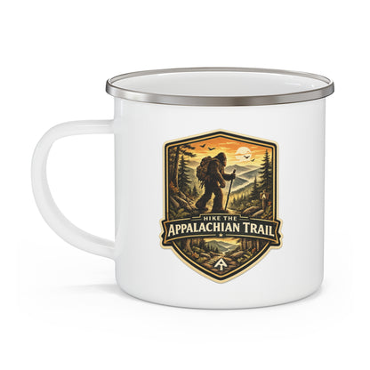 Appalachian Trail Bigfoot hiking badge enamel camping mug