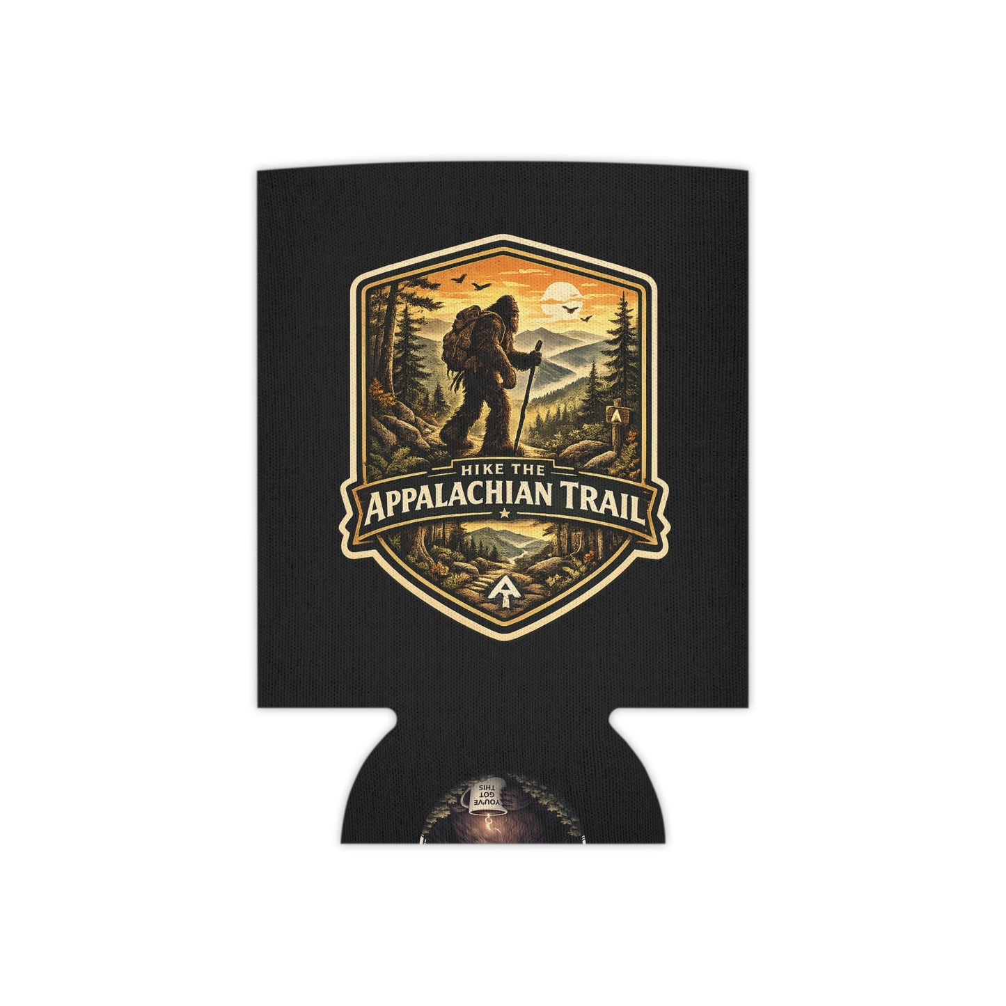Appalachian Trail Patch Can Cooler | Hiking Bigfoot Badge
