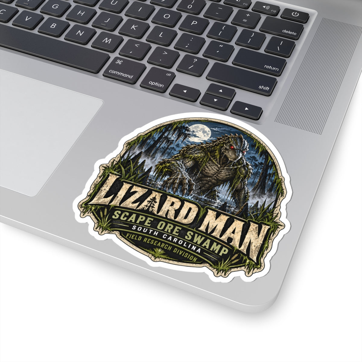 Lizard Man Sticker | Scape Ore Swamp South Carolina Cryptid Sticker | Reptilian Humanoid Field Research Decal | 3 or 4 Inch