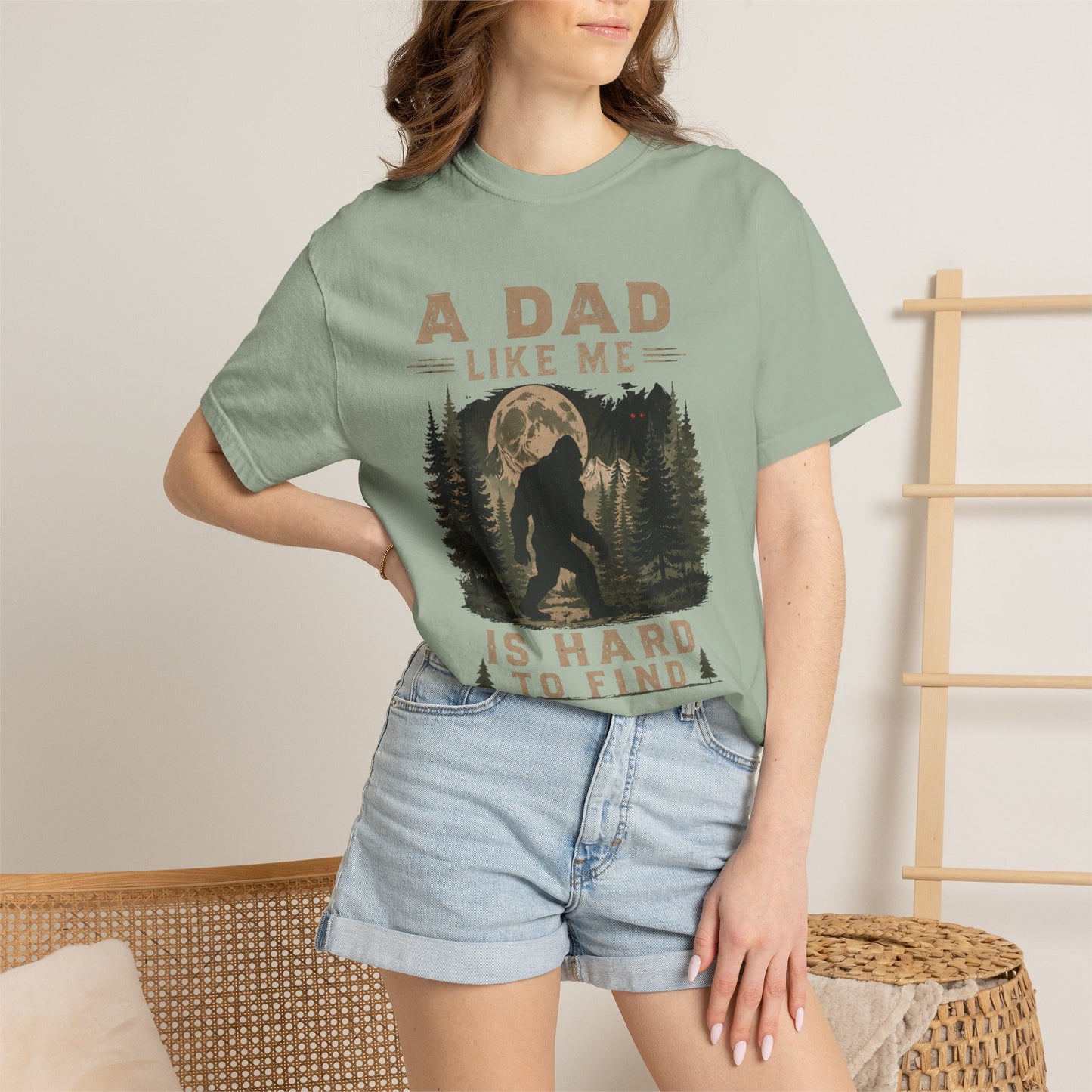 A Dad Like Me Is Hard To Find T-Shirt | Bigfoot Forest Design