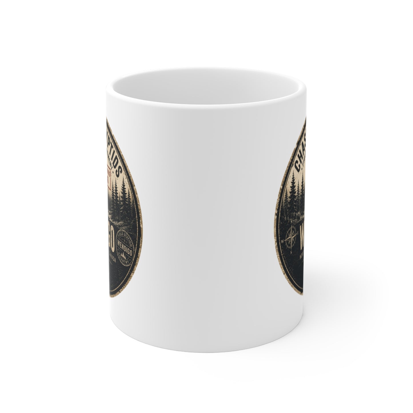 Wendigo Encounter File 006 Coffee Mug | Vintage Cryptid Camp Mug | Chasing Cryptids Field Research