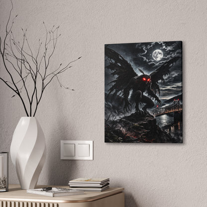 Mothman Canvas Print | Dark Moonlit Series | 12x16 16x20