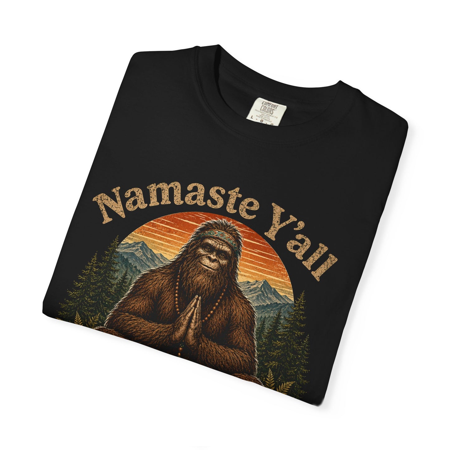 Namaste Y'all Sasquatch T-shirt | Asheville North Carolina