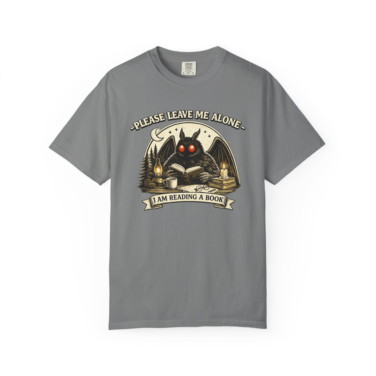 Please Leave Me Alone I Am Reading a Book Mothman T Shirt Cryptid Book Lover Tee