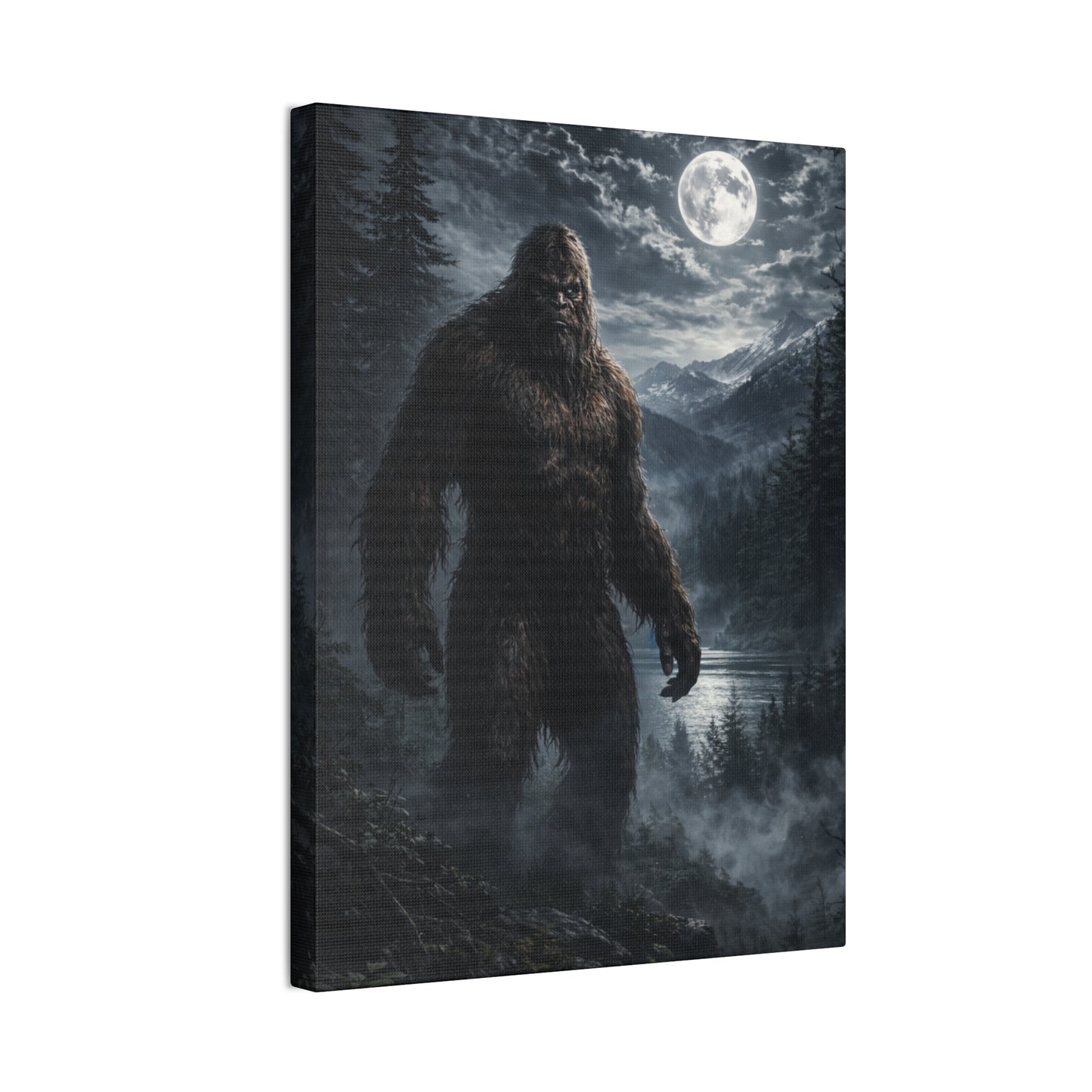 Bigfoot Canvas Print | Dark Moonlit Series | 12x16 & 16x20