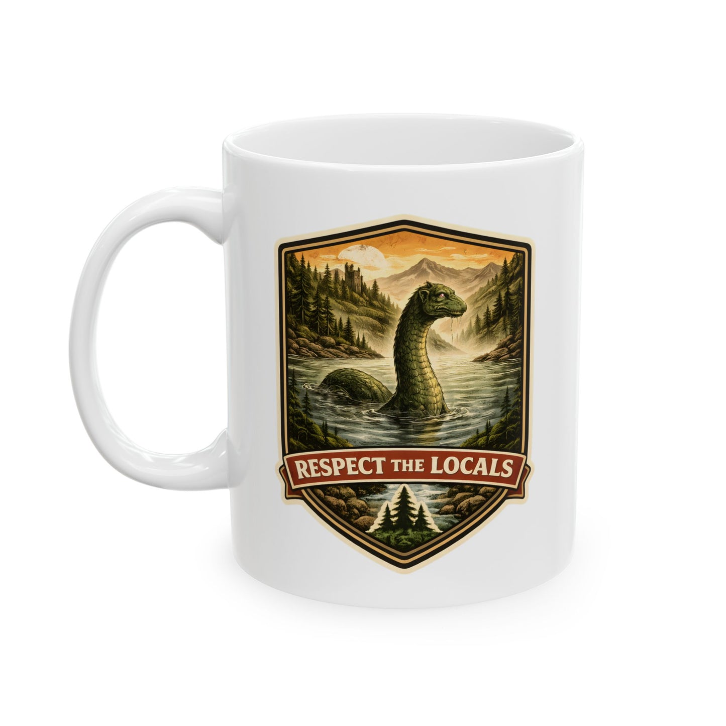 Loch Ness Monster Coffee Mug | Respect the Locals | 11oz 15oz