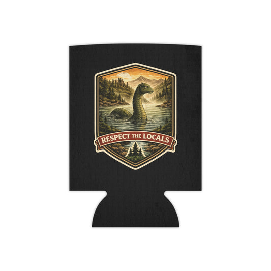 Respect the Locals Nessie Design Can Cooler | Loch Monster Badge