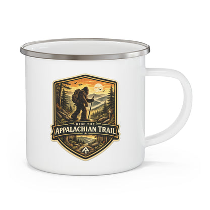 Appalachian Trail Bigfoot hiking badge enamel camping mug