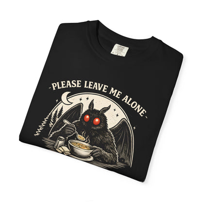 Please Leave Me Alone I Am Eating Soup Shirt Mothman Graphic Tee Comfort Colors 1717 Funny Cryptid Shirt Cozy Introvert Tee