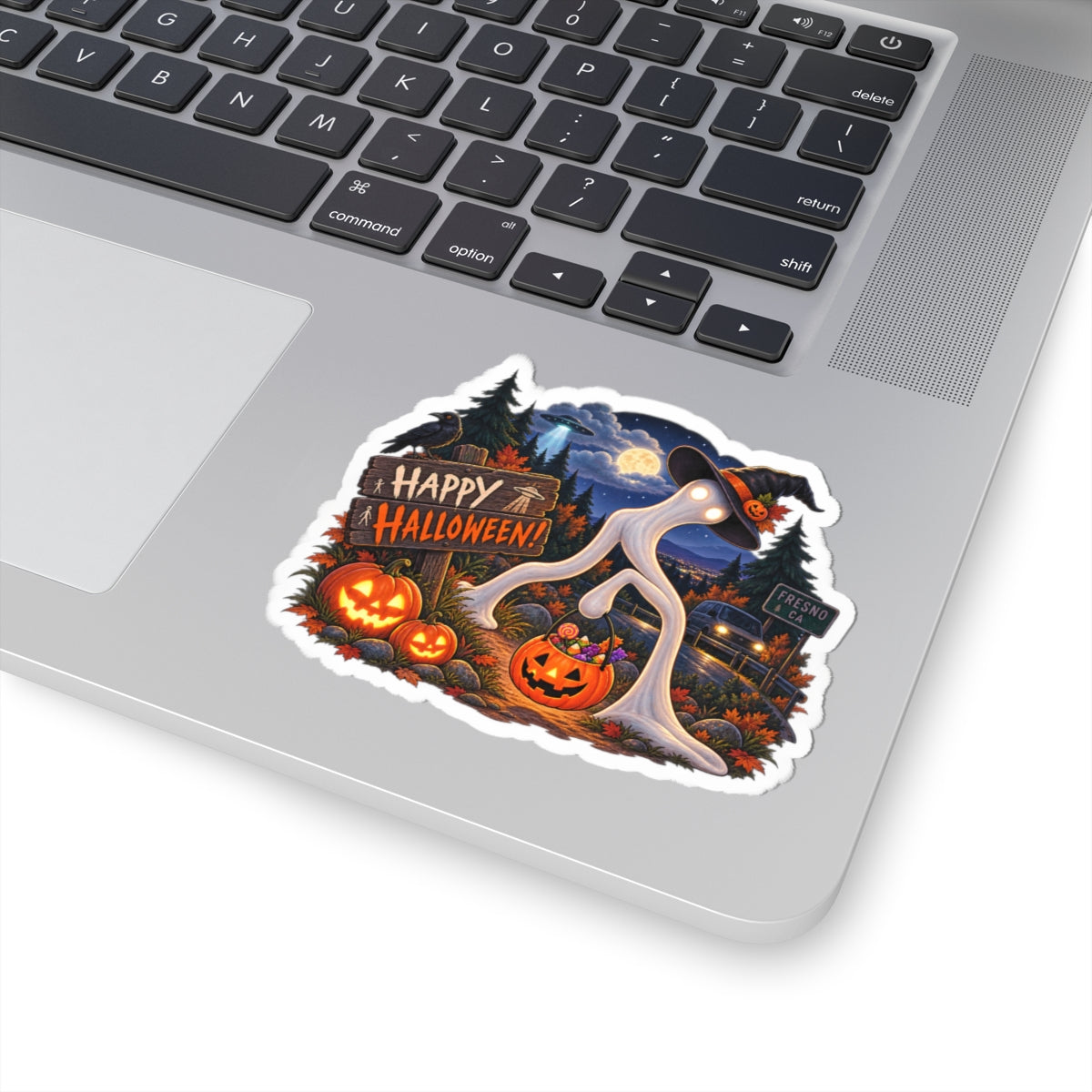 Cute Fresno Nightcrawler Halloween Sticker, Happy Halloween Cryptid Sticker, Spooky Cute Paranormal Gift