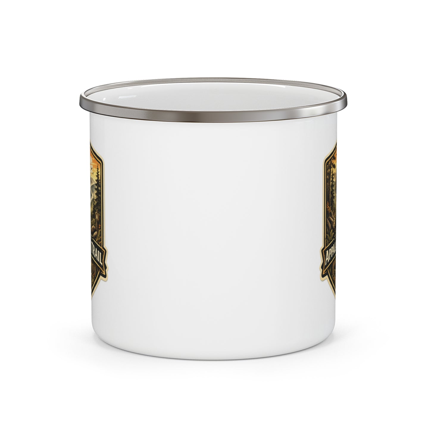 Hike the Appalachian Trail Enamel Camping Mug | Bigfoot Hiking Badge