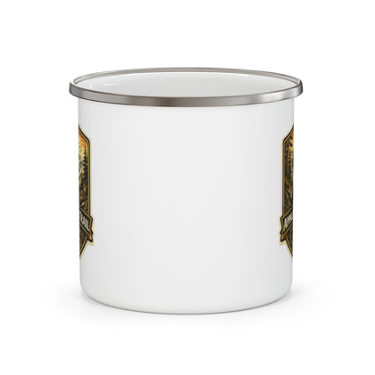 Appalachian Trail Bigfoot hiking badge enamel camping mug