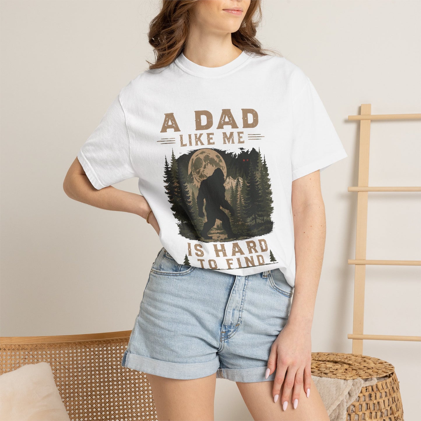 A Dad Like Me Is Hard To Find T-Shirt | Bigfoot Forest Design