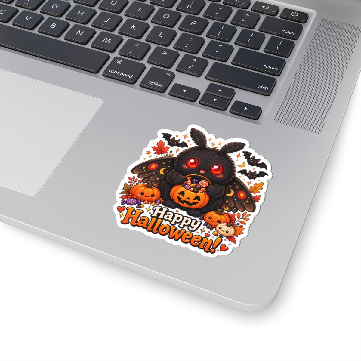 Cute Mothman Halloween Sticker, Happy Halloween Cryptid Sticker, Spooky Cute Mothman Gift