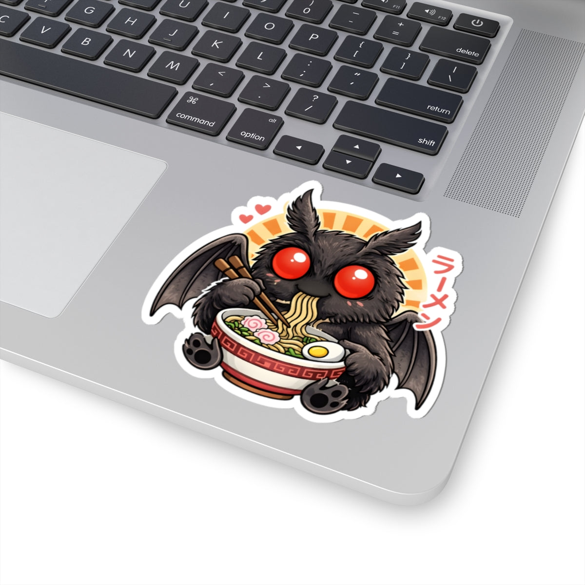 Mothman Eating Ramen Sticker | Chasing Cryptids | 3x3 & 4x4