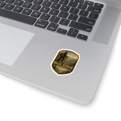 Blue Ridge Mountains Sasquatch Patch Sticker | North Carolina Hiking Decal