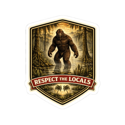 Skunk Ape vintage badge vinyl sticker, Respect the Locals series