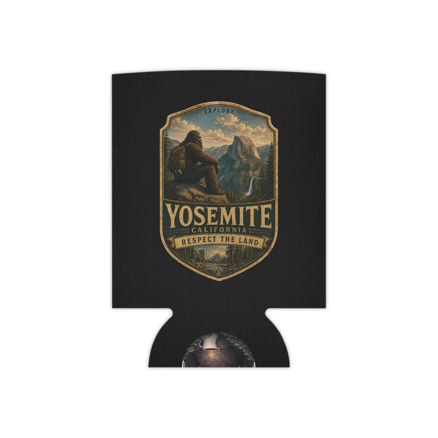 Yosemite vintage badge Bigfoot neoprene can cooler