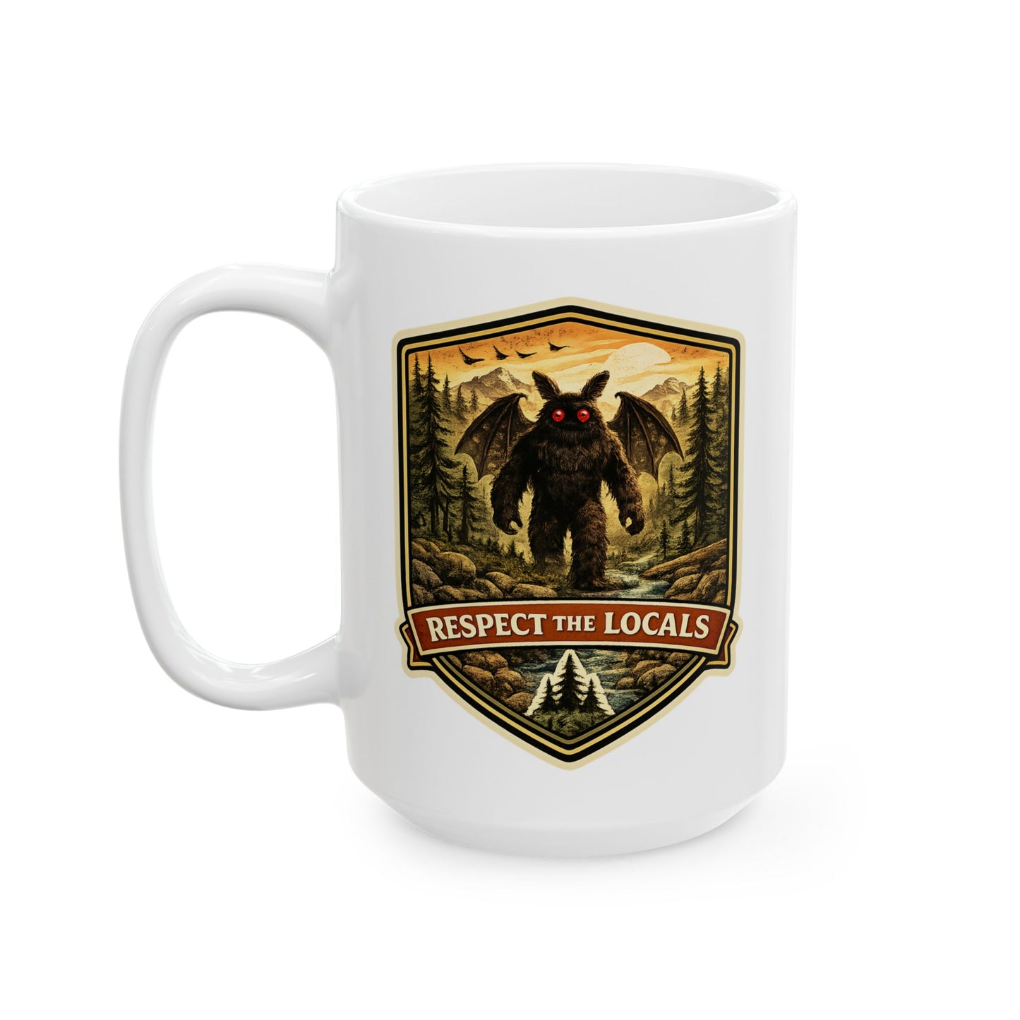 Mothman Coffee Mug | Respect the Locals | 11oz 15oz