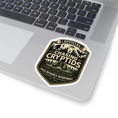 Chasing Cryptids Sticker — Official Field Research Badge Kiss-Cut Sticker