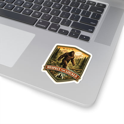 Bigfoot vintage badge vinyl sticker, Respect the Locals series