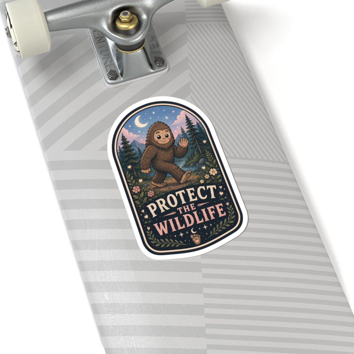 Protect the Wildlife Sticker | Sasquatch Woodland Conservation Kiss-Cut