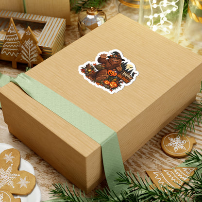 Cute Bigfoot Halloween Sticker, Happy Halloween Cryptid Sticker, Spooky Cute Sasquatch Gift
