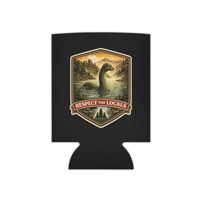 Loch Ness Monster vintage badge neoprene can cooler, Respect the Locals series, style B