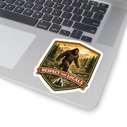 Bigfoot vintage badge vinyl sticker, Respect the Locals series