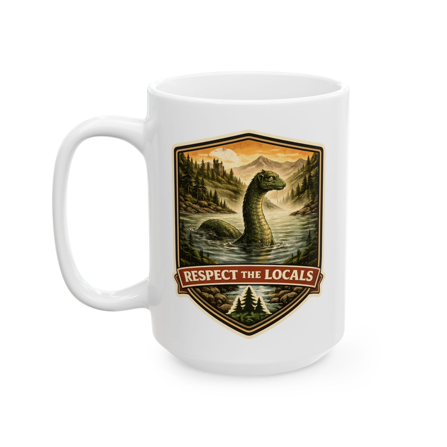 Loch Ness Monster Coffee Mug | Respect the Locals | 11oz 15oz