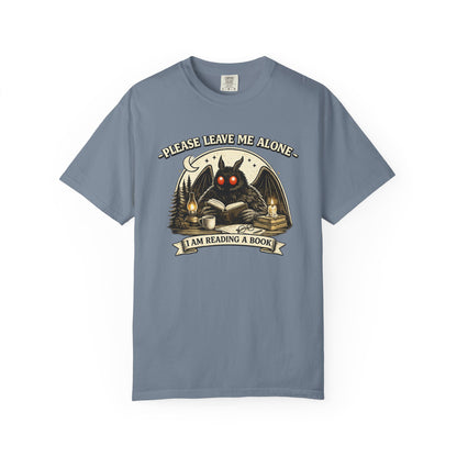 Please Leave Me Alone I Am Reading a Book Mothman T Shirt Cryptid Book Lover Tee