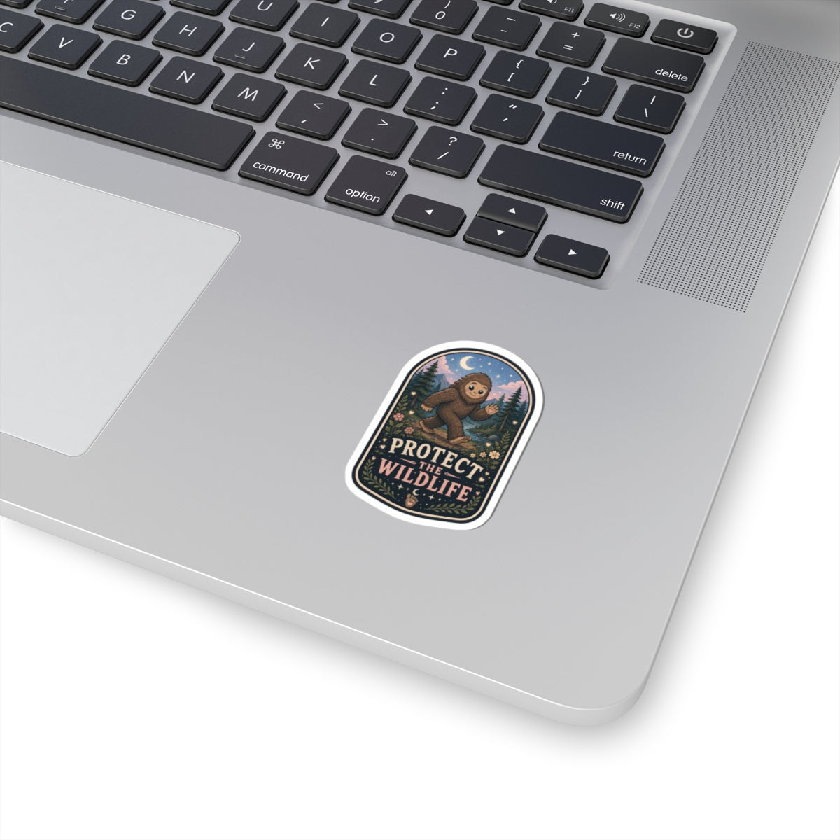 Protect the Wildlife Sticker | Sasquatch Woodland Conservation Kiss-Cut