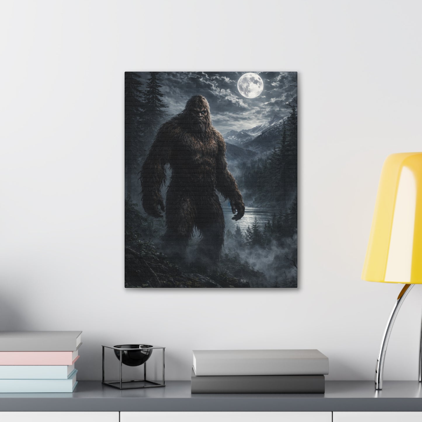 Bigfoot Canvas Print | Dark Moonlit Series | 12x16 & 16x20
