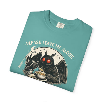 Please Leave Me Alone I Am Eating Soup Shirt Mothman Graphic Tee Comfort Colors 1717 Funny Cryptid Shirt Cozy Introvert Tee