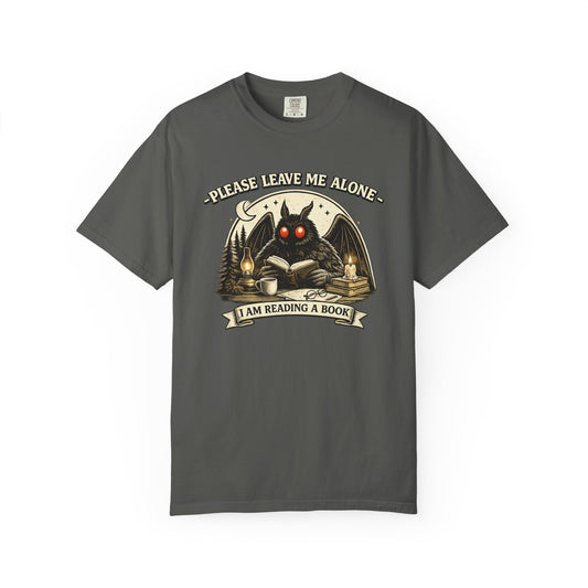Please Leave Me Alone I Am Reading a Book Mothman T Shirt Cryptid Book Lover Tee