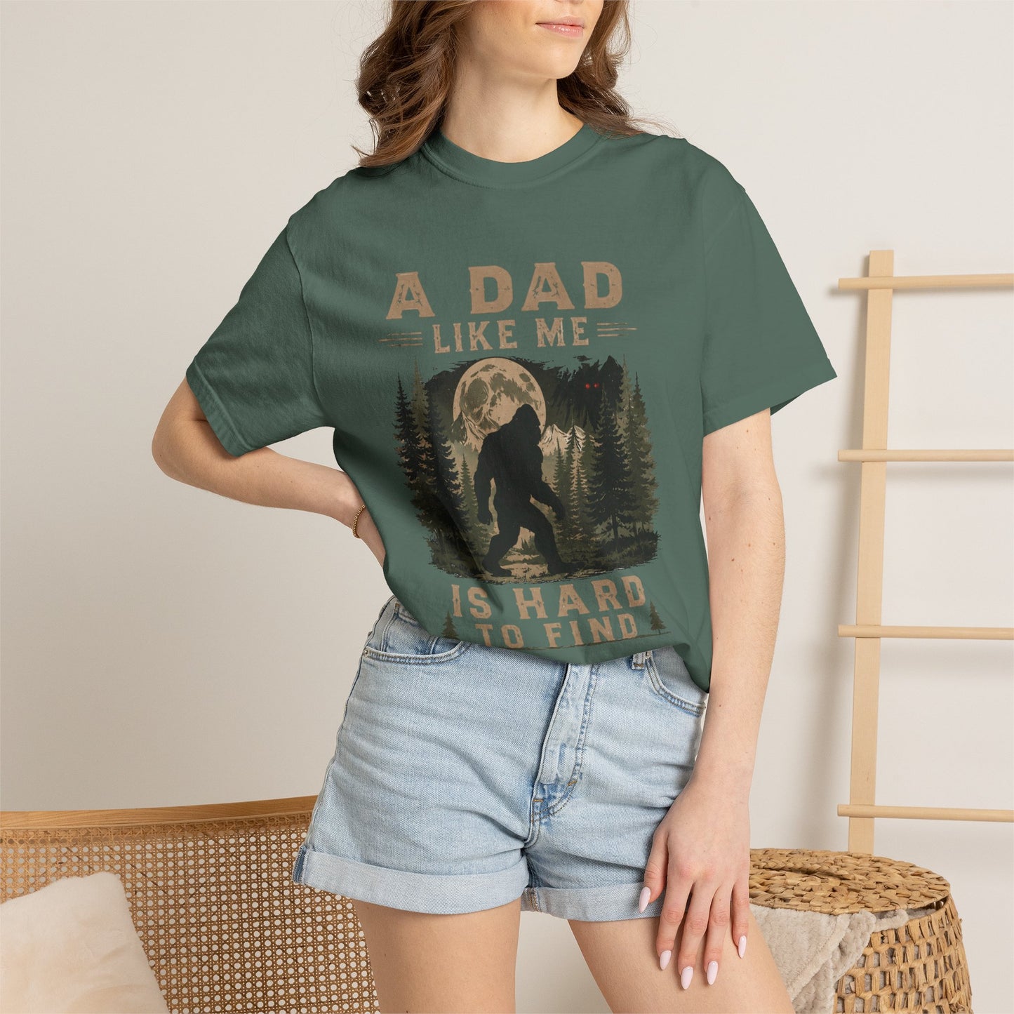 A Dad Like Me Is Hard To Find T-Shirt | Bigfoot Forest Design