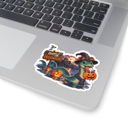 Cute Nessie Halloween Sticker, Happy Halloween Loch Ness Monster Sticker, Spooky Cute Cryptid Gift