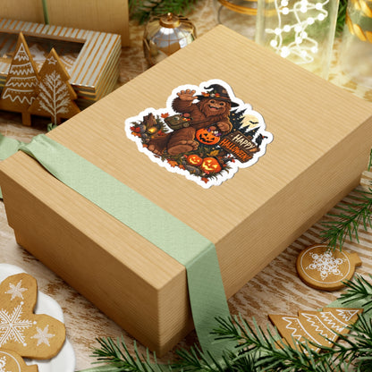 Cute Bigfoot Halloween Sticker, Happy Halloween Cryptid Sticker, Spooky Cute Sasquatch Gift