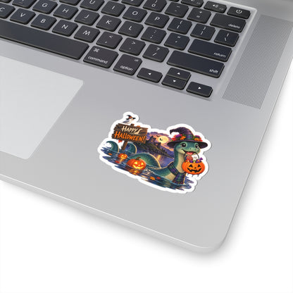 Cute Nessie Halloween Sticker, Happy Halloween Loch Ness Monster Sticker, Spooky Cute Cryptid Gift