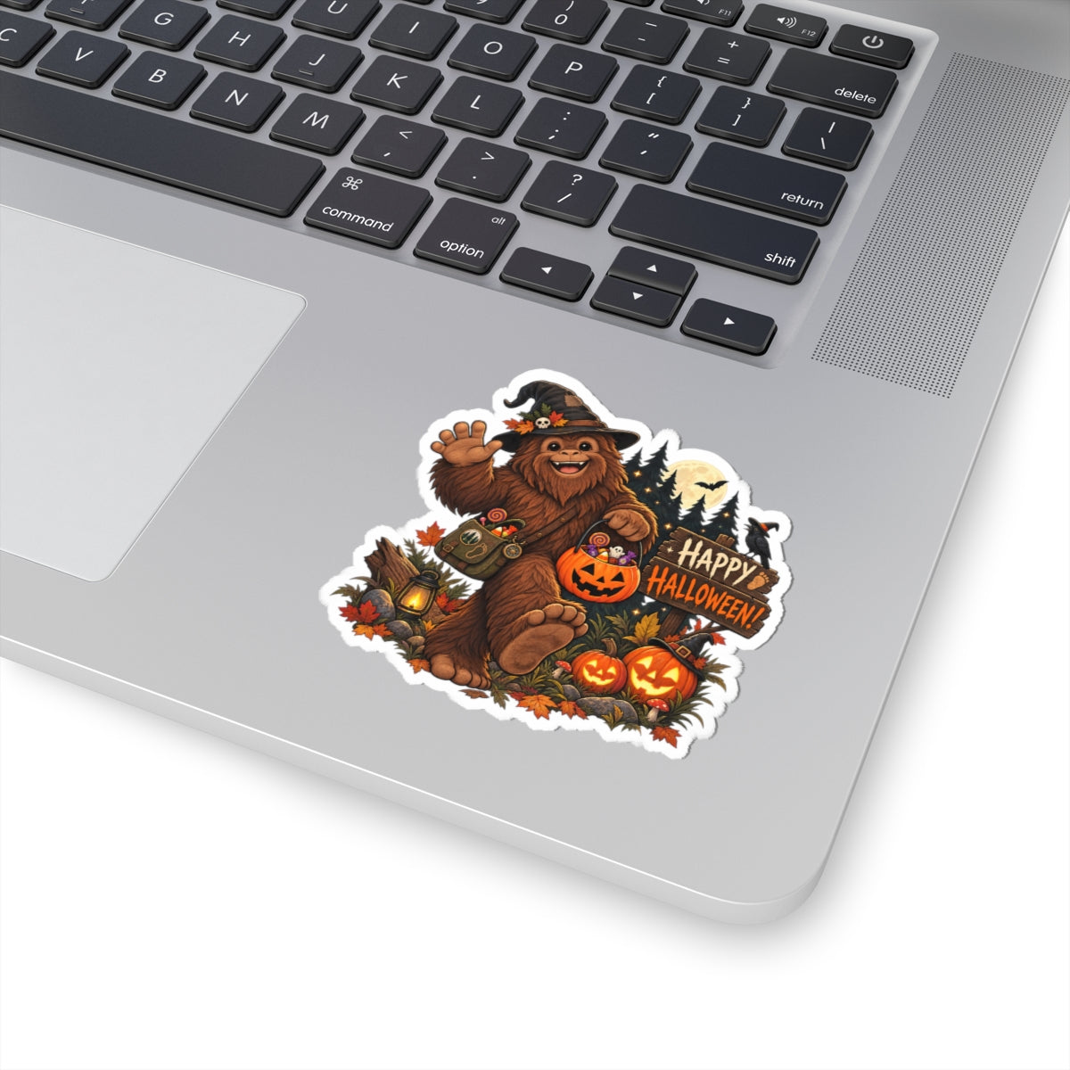 Cute Bigfoot Halloween Sticker, Happy Halloween Cryptid Sticker, Spooky Cute Sasquatch Gift