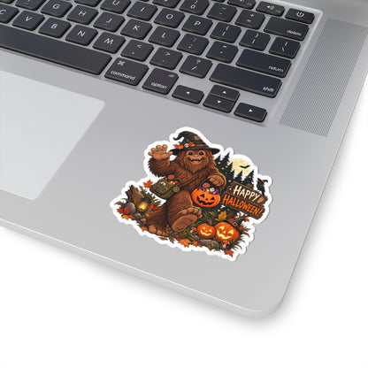 Cute Bigfoot Halloween Sticker, Happy Halloween Cryptid Sticker, Spooky Cute Sasquatch Gift