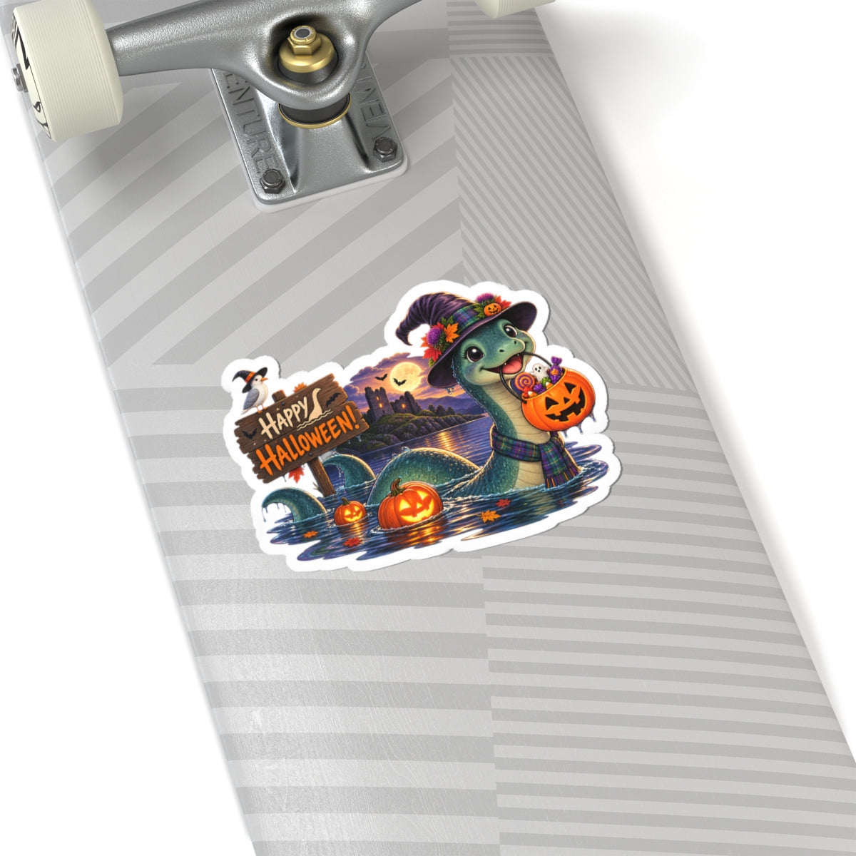 Cute Nessie Halloween Sticker, Happy Halloween Loch Ness Monster Sticker, Spooky Cute Cryptid Gift