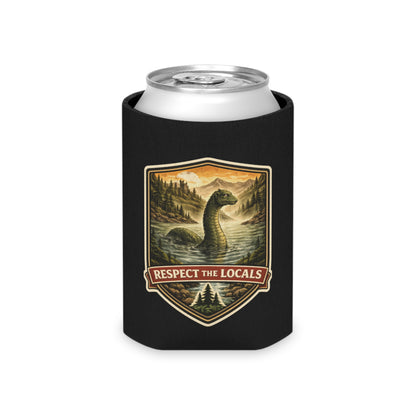 Loch Ness Monster vintage badge neoprene can cooler, Respect the Locals series, style B